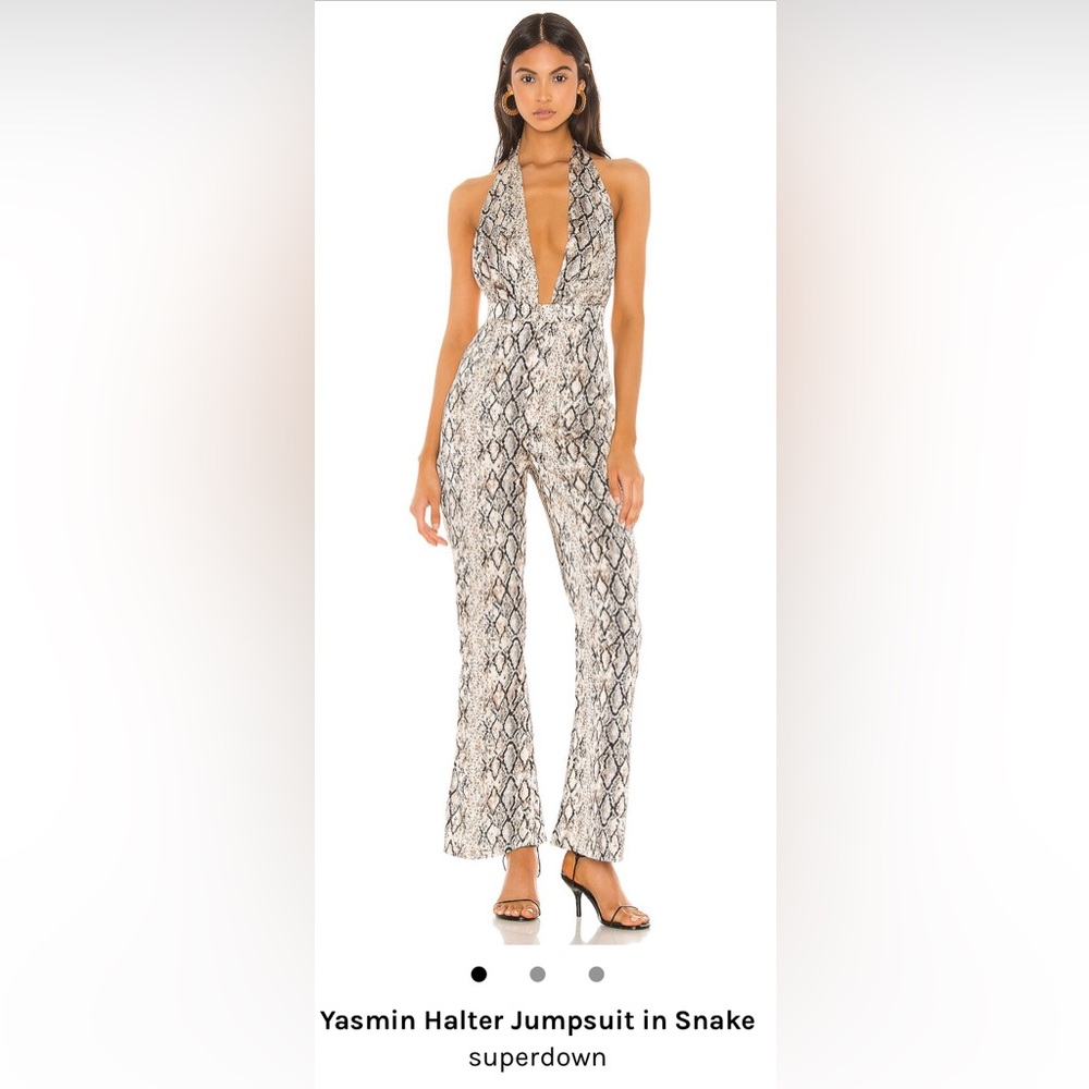 Yasmin Halter Jumpsuit in Snake